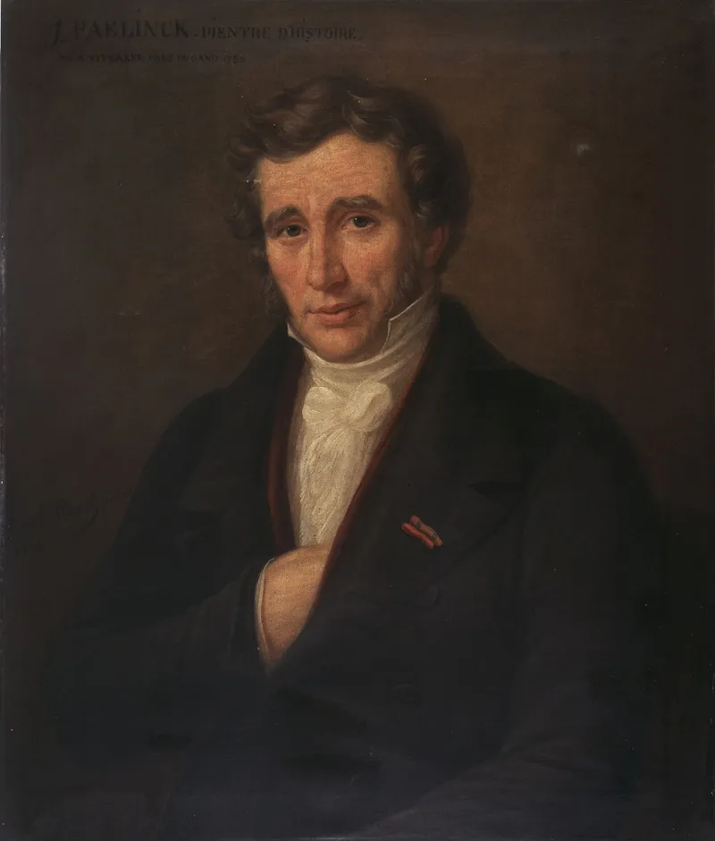 Portrait Of The Artist Joseph Paelinck Wall Art by Charles Picqué - High-Resolution Digital Print