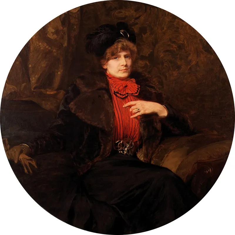 Portrait Of The Artist Ketty Gilsoul Hoppe Wall Art by Gustave Vanaise - High-Resolution Digital Print