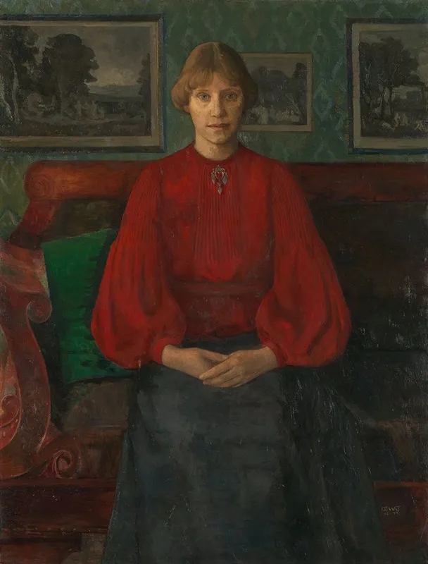 Portrait Of The Artist Kris Laache Torne Wall Art by Oluf Wold-Torne - High-Resolution Digital Print