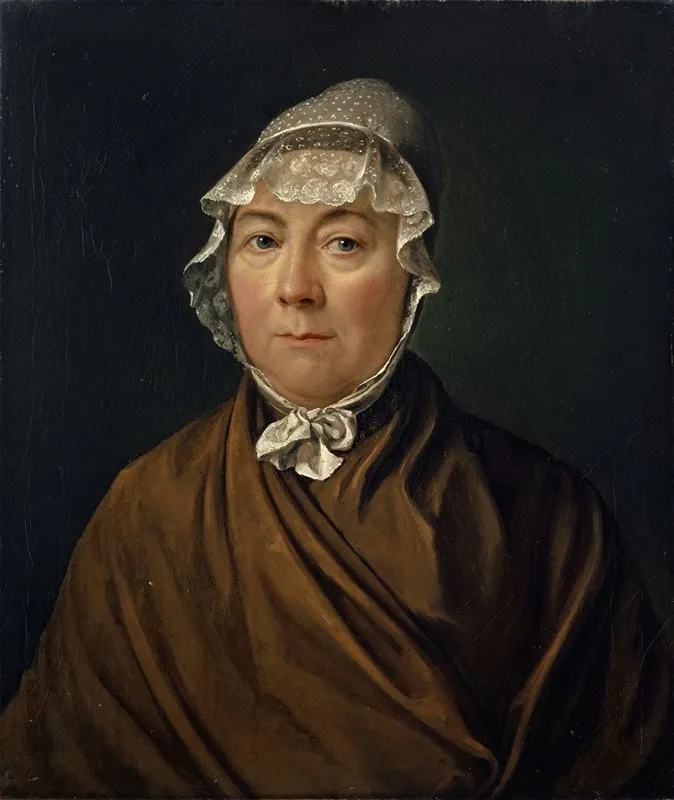 Portrait Of The Artists Mother Maria Magdalena Miville Lotz Ii Wall Art by Jakob Christoph Miville - High-Resolution Digital Print