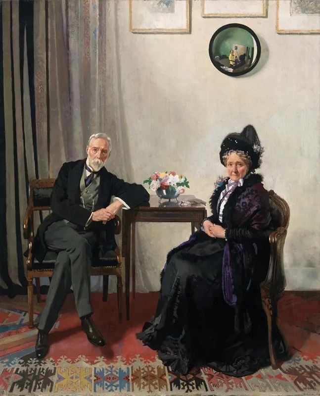 Portrait Of The Artists Parents Wall Art by William Orpen - High-Resolution Digital Print