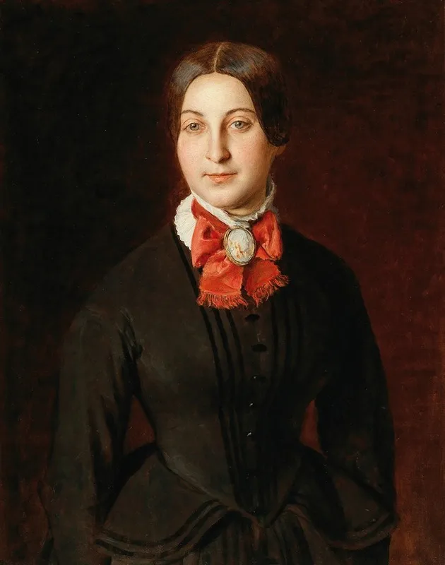 Portrait Of The Artists Sister 2 Wall Art by Johann Baptist Reiter - High-Resolution Digital Print