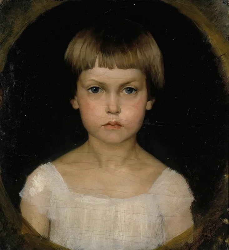 Portrait Of The Artists Sister Berta Edelfelt Wall Art by Albert Edelfelt - High-Resolution Digital Print