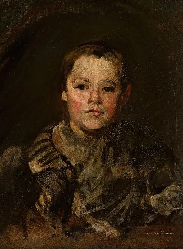 Portrait Of The Artists Son Wall Art by Piotr Michałowski - High-Resolution Digital Print