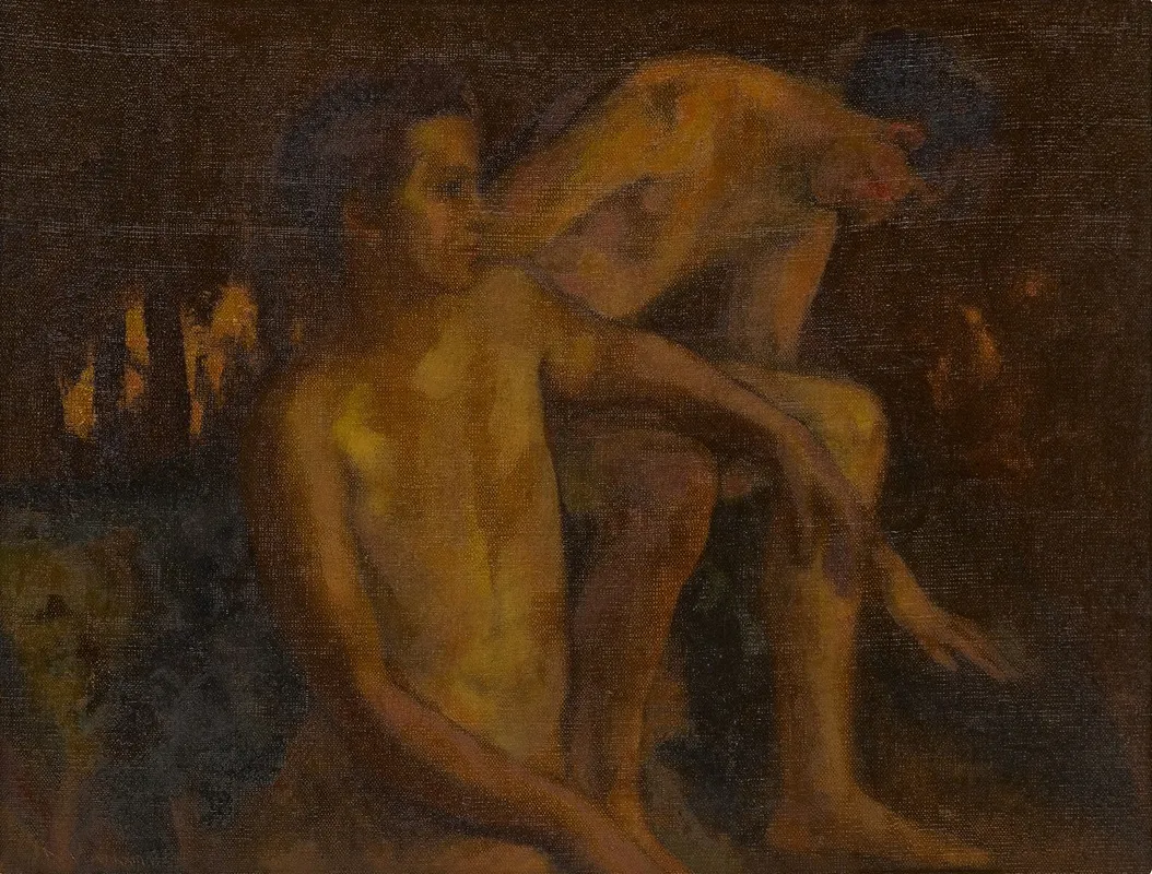 Portrait Of The Artists Sons Wall Art by Arthur B. Davies - High-Resolution Digital Print