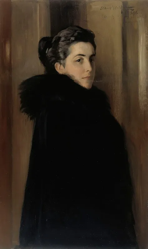 Portrait Of The Artists Wife Ellan Edelfelt