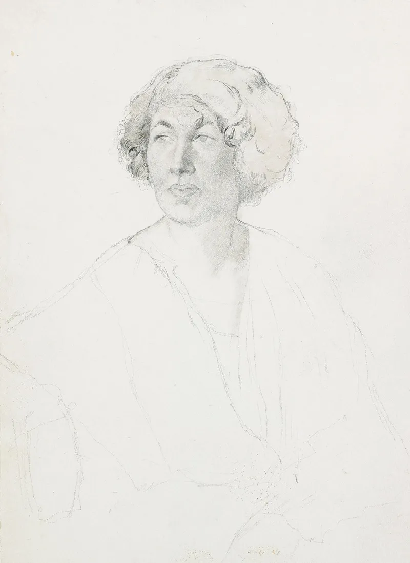 Portrait Of The Artists Wife Lydia Vytchegjanine 2