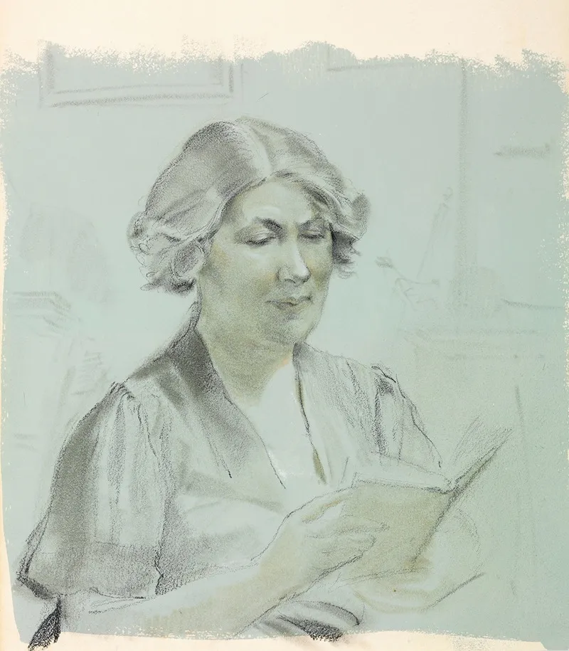 Portrait Of The Artists Wife Lydia Vytchegjanine
