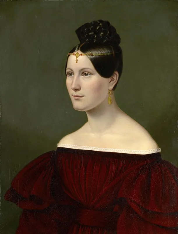 Portrait Of The Baroness Auguste Von Eichthal Wall Art by Emilie Linder - High-Resolution Digital Print