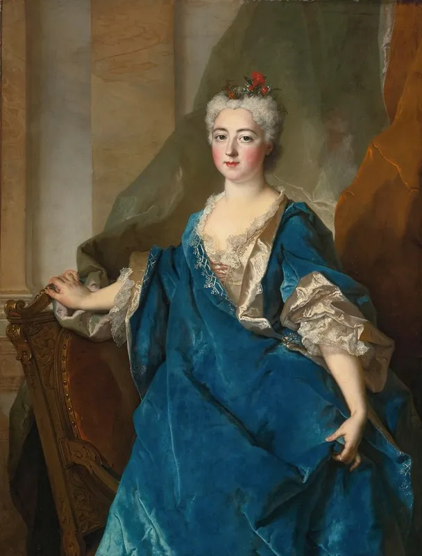Portrait Of The Baronne De Besenval Wall Art by Nicolas de Largillière - High-Resolution Digital Print