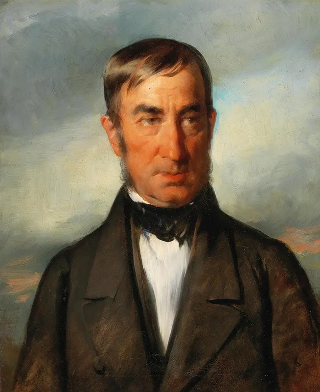 Portrait Of The Brickyard Owner Joseph Lager Wall Art by Friedrich von Amerling - High-Resolution Digital Print