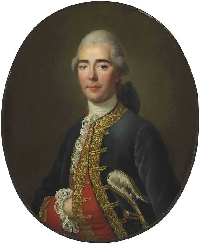 Portrait Of The Chevalier De Turenne Wall Art by François-Hubert Drouais - High-Resolution Digital Print