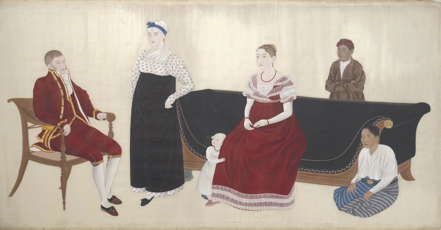 Portrait Of The Cock Blomhoff Family Wall Art by Ishizaki Yushi - High-Resolution Digital Print