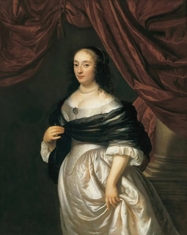 Portrait Of The Countess Of Goldstein Wall Art by Jacob Van Loo - High-Resolution Digital Print
