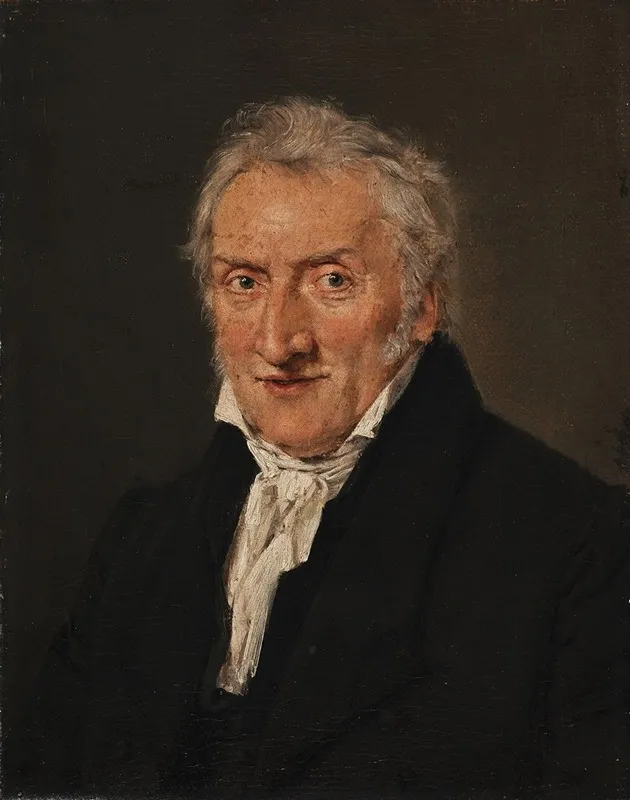 Portrait Of The Flower Painter C D Fritzsch Wall Art by Christian Albrecht Jensen - High-Resolution Digital Print