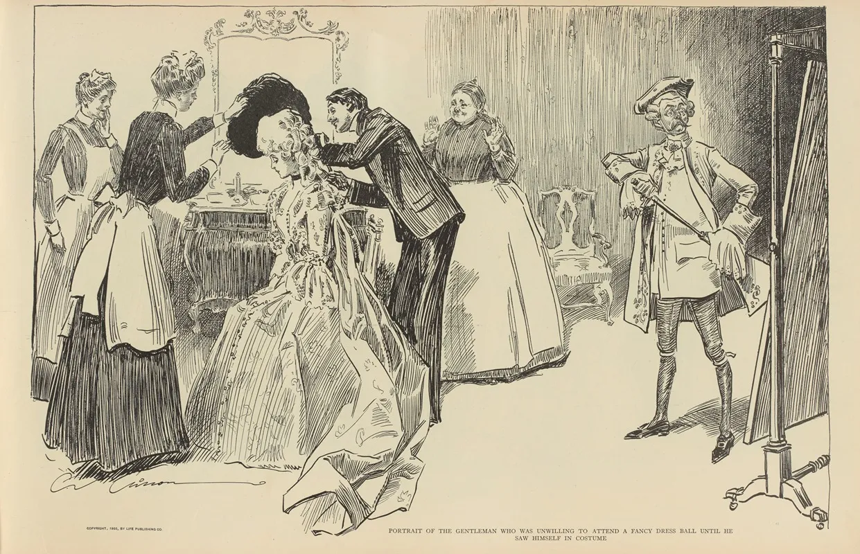Portrait Of The Gentleman Who Was Unwilling Wall Art by Charles Dana Gibson - High-Resolution Digital Print
