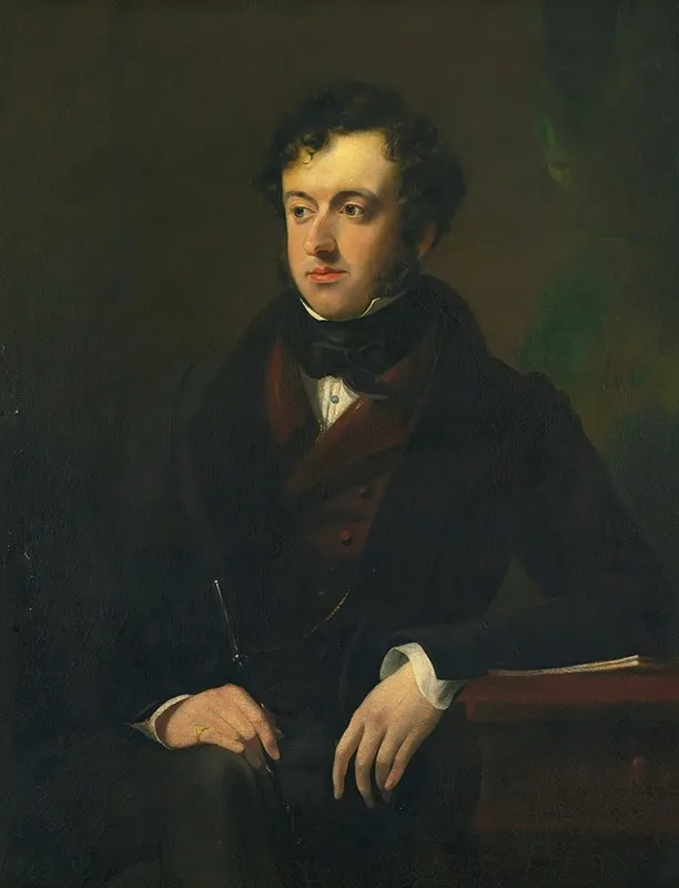 Portrait Of The Honorable John Charles Dundas Wall Art by James Lonsdale - High-Resolution Digital Print