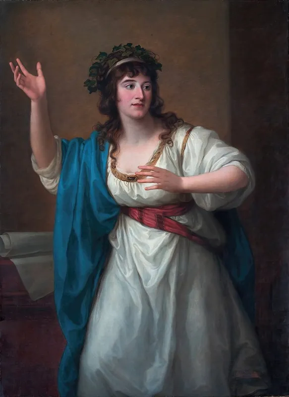 Portrait Of The Impromptu Virtuoso Teresa Bandettini Landucci Of Lucca Wall Art by Angelica Kauffmann - High-Resolution Digital Print