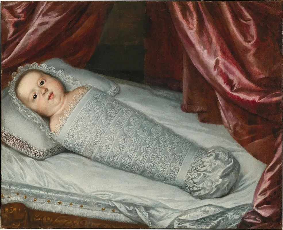 Portrait Of The Infant Cosimo Iii De Medici In Swaddling Clothes Wall Art by Justus Sustermans - High-Resolution Digital Print