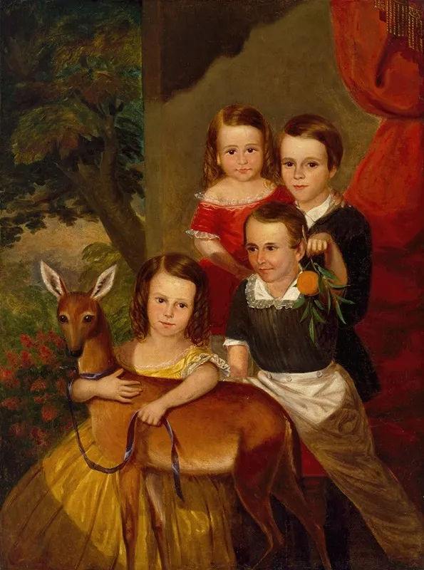Portrait Of The Jones Children Of Galveston Wall Art by Thomas Flintoff - High-Resolution Digital Print