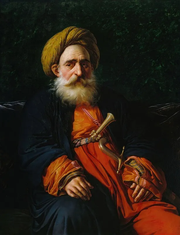 Portrait Of The Katchef Dahouth Christian Mameluke Wall Art by Anne Louis Girodet-Trioson - High-Resolution Digital Print