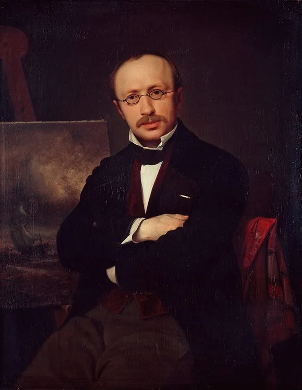 Portrait Of The Painter Anton Melbye Wall Art by Ditlev Blunck - High-Resolution Digital Print
