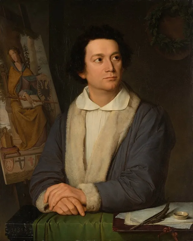 Portrait Of The Painter Philipp Veit Wall Art by Josef Binder - High-Resolution Digital Print