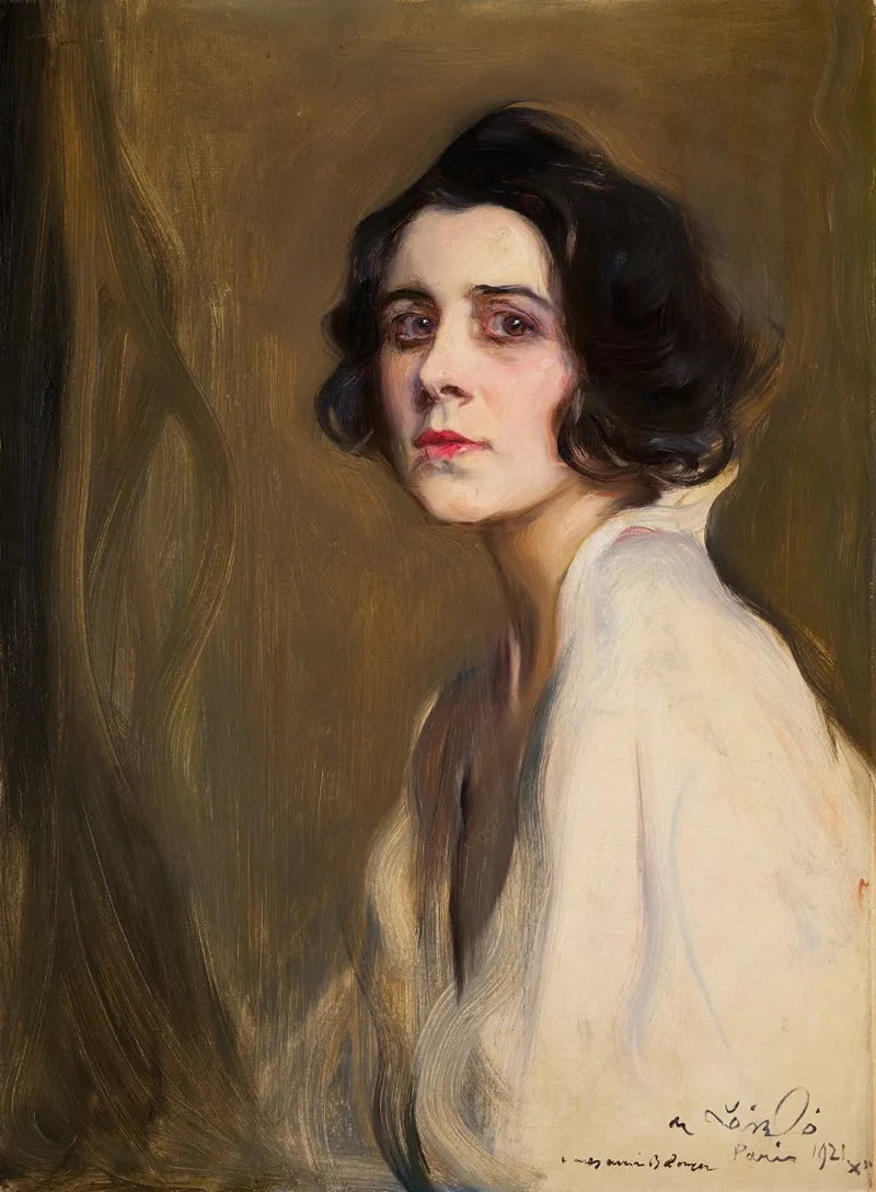 Portrait Of The Singer Germaine Gien 1895 1989 Wall Art by Philip Alexius de László - High-Resolution Digital Print