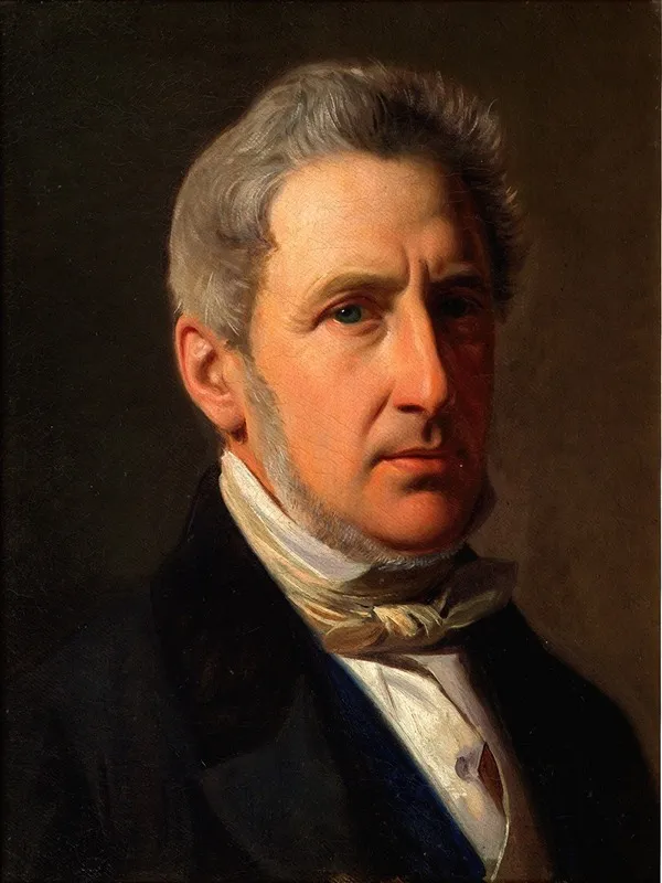 Portrait Of The Squire Alfred Hage 1803 1872 Wall Art by Constantin Hansen - High-Resolution Digital Print