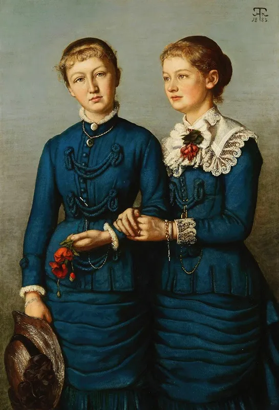 Portrait Of The Two Daughters Of The Haag Family