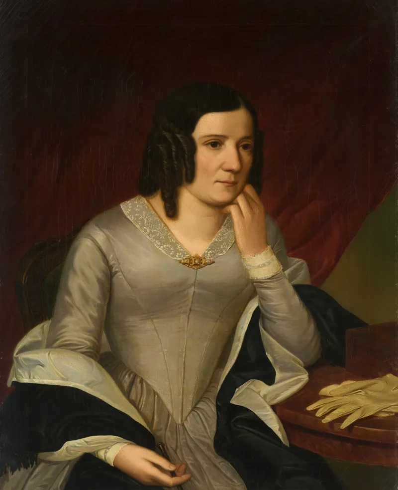 Portrait Of The Wife Of Friedrich Helmle Wall Art by Georg Balder - High-Resolution Digital Print