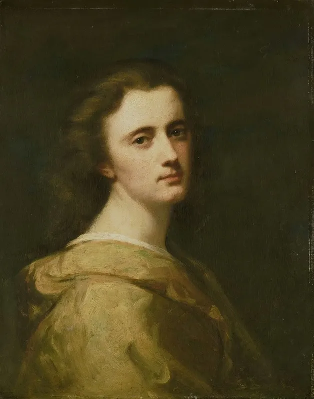 Portrait Of Therese Schwartze The Artists Daughter At 16 Years Of Age Wall Art by Johann Georg Schwartze - High-Resolution Digital Print
