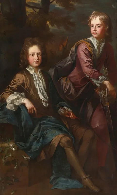 Portrait Of Thomas And George Dashwood Wall Art by John Closterman - High-Resolution Digital Print
