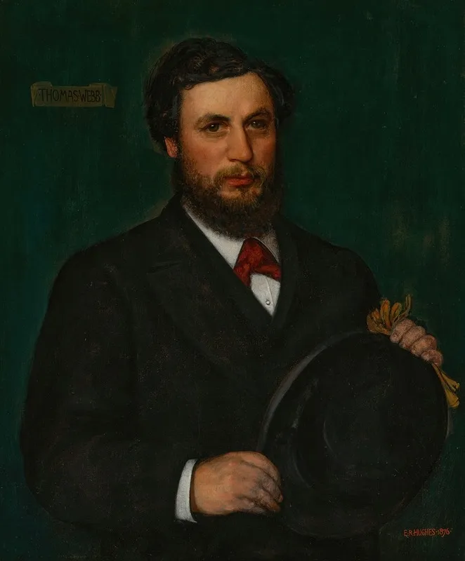 Portrait Of Thomas Webb Wall Art by Edward Robert Hughes - High-Resolution Digital Print