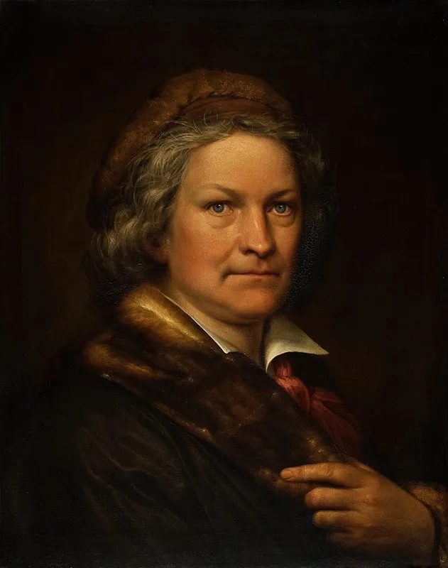 Portrait Of Thorvaldsen In His Working Clothes Wall Art by Eduard Magnus - High-Resolution Digital Print