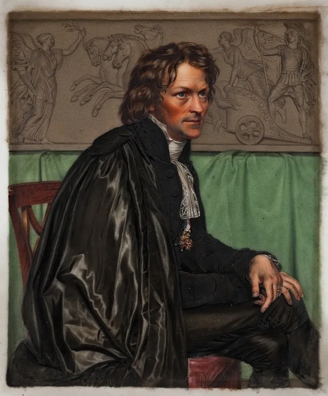 Portrait Of Thorvaldsen In The Costume From The San Luca Accademy Wall Art by Carl Balsgaard - High-Resolution Digital Print
