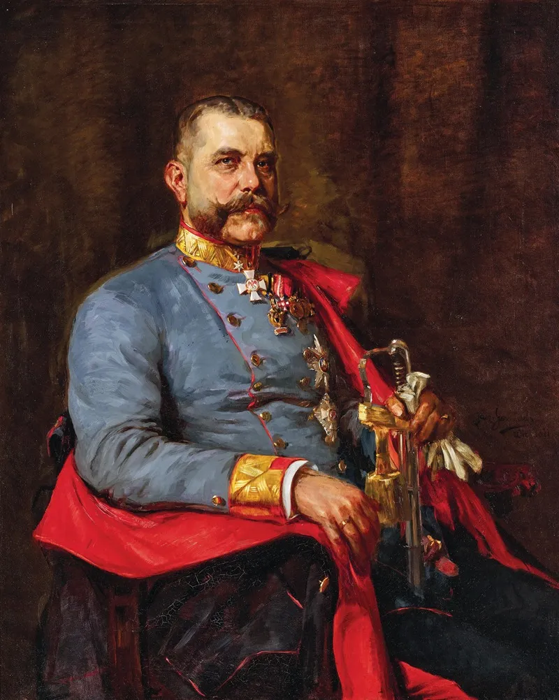 Portrait Of Town Major Field Marshal Lieutenant Ludwig Reitz Brachelli 1854 1937 Wall Art by Jacques Sternfeld - High-Resolution Digital Print