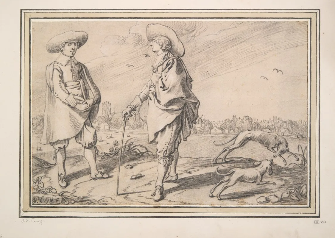 Portrait Of Two Gentlemen From Dordrecht Wall Art by Jacob Gerritsz Cuyp - High-Resolution Digital Print