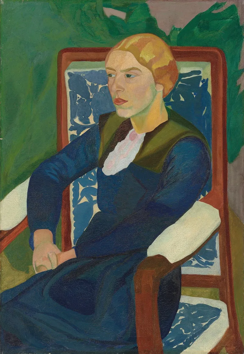 Portrait Of Varvara Klimovich Toper D 1914 Wall Art by Nadezhda Lermontova - High-Resolution Digital Print