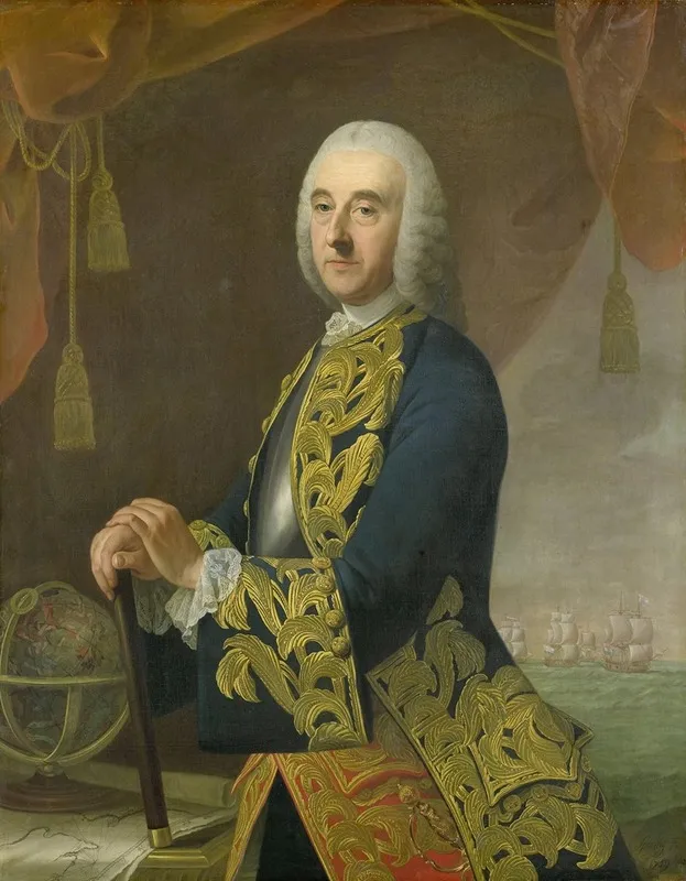 Portrait Of Vice Admiral Hendrik Lijnslager Son Of Harmen Lijnslager And Judith Allijn Wall Art by Guillaume de Spinny - High-Resolution Digital Print