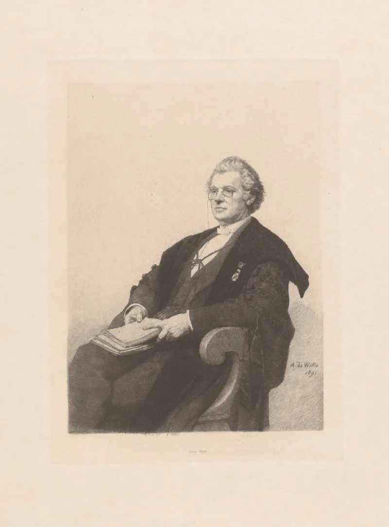 Portrait Of Victor Chauvin Seated In A Chair Wall Art by Adrien de Witte - High-Resolution Digital Print