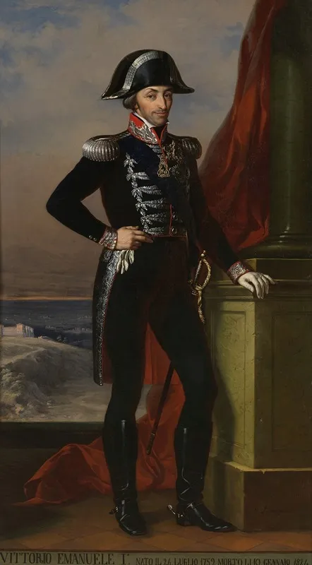 Portrait Of Vittorio Emanuele I Wall Art by Tommaso Lorenzone - High-Resolution Digital Print