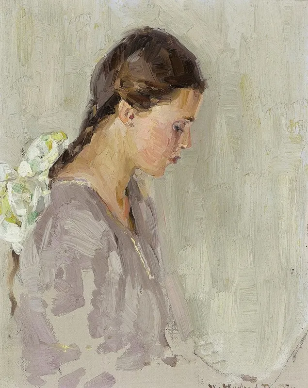 Portrait Of Vivian E Dunton The Artists Daughter