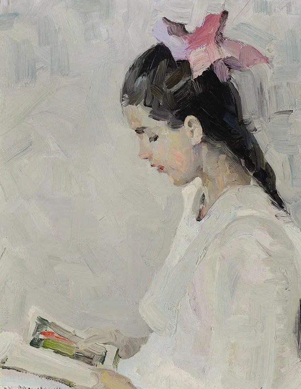 Portrait Of Vivian E Dunton With Book