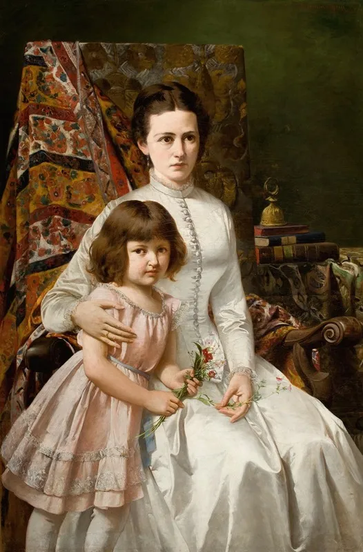 Portrait Of Wife With Daughter Anna