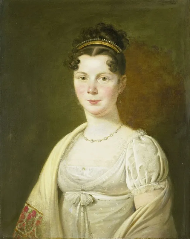 Portrait Of Wilhelmina Maria Haack 1786 1857 Fourth Wife Of Gerrit Verdooren Wall Art by Adriaan de Lelie - High-Resolution Digital Print