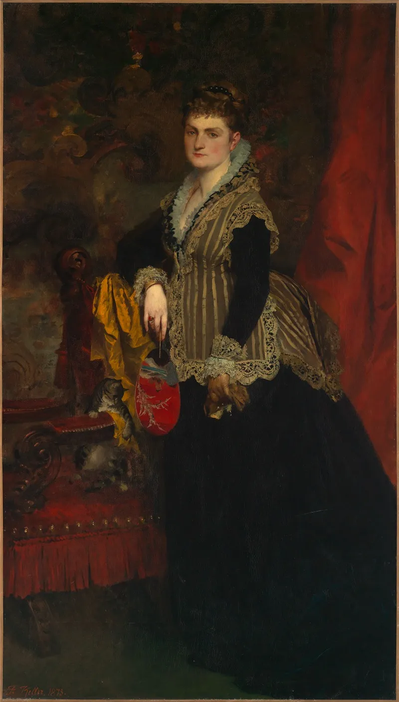 Portrait Of Wilhelmine Keller Wall Art by Ferdinand Keller - High-Resolution Digital Print