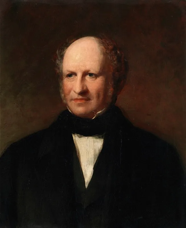 Portrait Of William Dargan 1799 1867 Wall Art by Stephen Catterson Smith - High-Resolution Digital Print