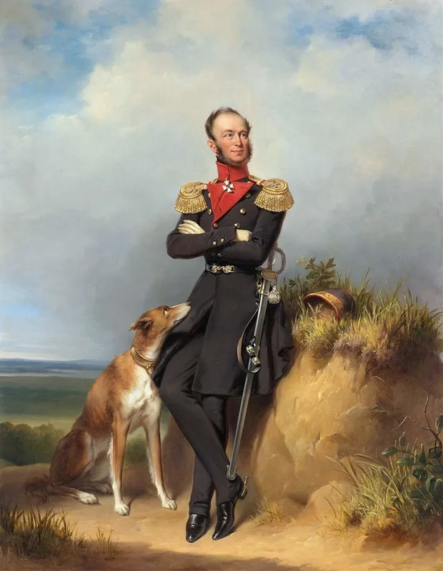 Portrait Of William Iiking Of The Netherlands Wall Art by Jan Adam Kruseman - High-Resolution Digital Print