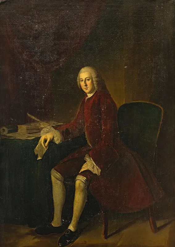 Portrait Of William Pitt 1st Earl Of Chatham Wall Art by William Bright Morris - High-Resolution Digital Print